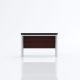 Artistico Office Desk 120*60*75 cm Without Drawers Brown*White AOD-120BWH
