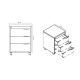 Artistico Movable Office Drawer 45*60*45 cm White AMOD-60B