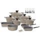 Neoflam Granite Cookware Set Of 20 pieces Marble Grey NEO-GC20G