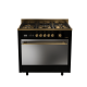 Fresh Gas Cooker Semi-BuiltIn 5 Burners 90x60 cm Timer for Gas Stopping With Fan Digital Gold PROFSSIONAL 90-10094