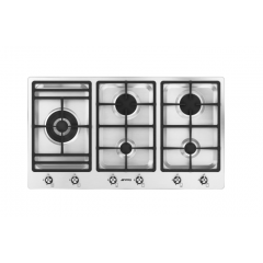 Smeg Built In Classica Hob 5 Burners 90 cm Gas Cast Iron Stainless Steel PS906-5