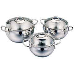 Korkmaz Tombuka Cookware Set 6 Pieces Stainless Steel A1801
