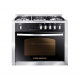 Premium Grand Chef Gas Cooker 5 Burners 60*90 Full Safety Stainless Steel*Black PRM6090SS-1GC-511-IDSP-GO-2W