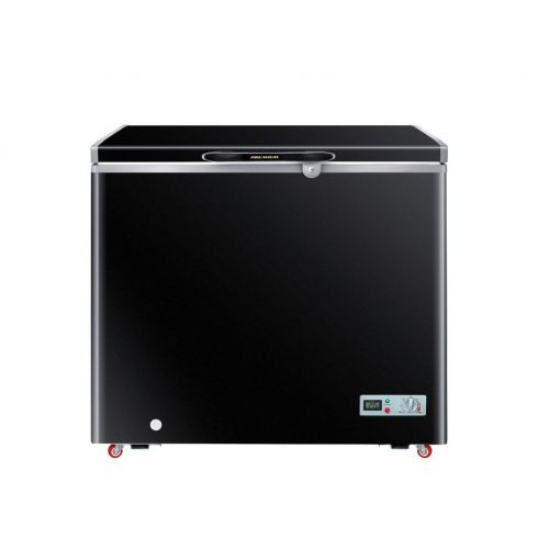 Premium Chest Deep Freezer 240 Liters Stainless steel From Inside With Sliding Door Black Color UC-240B0-S00PRM