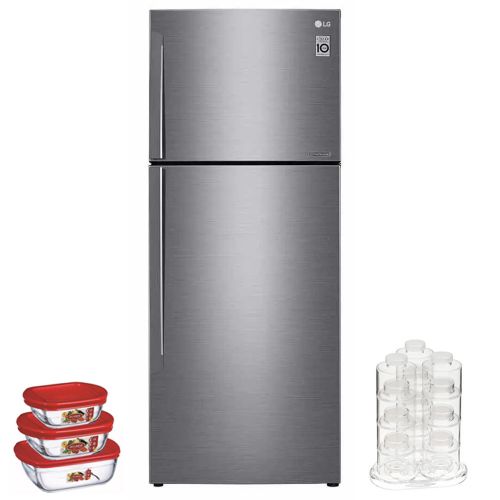 LG Refrigerator No Frost Inverter Compressor 478 L 17 feet Platinum Silver GN-C622HQCL