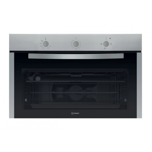 Indesit Built-in Gas Oven 90cm With Electric Grill 106 Liters Auto Ignition Interior Lighting Stainless Steel