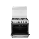 White Point Gas Cooker 60*80 cm 5 Burners Free Standing With Fan Stainless WPGC8060SXTA