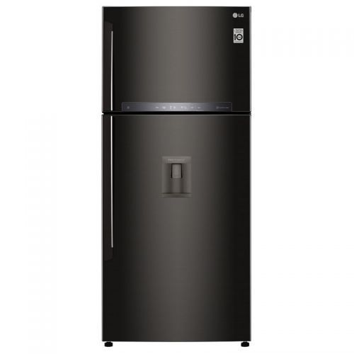 LG Refrigerator Top Freezer 547L Water dispenser Black GN-F722HXHL