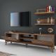 DOMANI TV Unit is Made of Imported High Quality MDF Wood In Addition to 2 Sashes and 5 PVC Legs Size 140*40*55 cm T0115