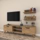 DOMANI TV Unit is Made of Imported High Quality MDF Wood In Addition to 2 Sashes and 6 PVC Legs Size 150*40*55 cm T0119