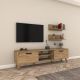 DOMANI TV Unit is Made of Imported High Quality MDF Wood In Addition to 2 Sashes and 6 PVC Legs Size 150*40*55 cm T0119