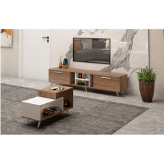 DOMANI TV Unit is Made of Imported High Quality MDF Wood In Addition to 2 Flap Sashes 180*40*50 cm T0120