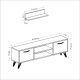 DOMANI TV Unit is Made of Imported High Quality MDF Wood In Addition to 2 Sashes and 4 PVC Legs Size 140*40*55 cm T0126