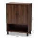 Domani Shoe Cabinat is Made Of Imported High Quality LPL Wood With 2 Sashes 90*40*110 Brown SS182