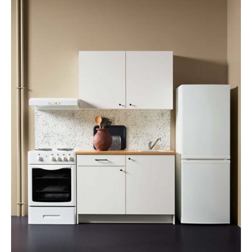 Domani Kitchen 120*60*90 cm 2 Doors and Drawer White kit-07
