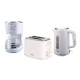 TORNADO White Set Toaster American Coffee Maker and Kettle TSET-TKCM-C