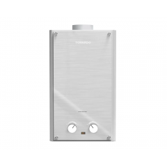 TORNADO Gas Water Heater 10 Liter Digital Natural Gas Glass Silver GHE-10MP-GS