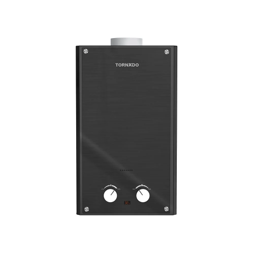 TORNADO Gas Water Heater 10 Liter Digital Natural Gas Glass Black GHE-10MP-GB