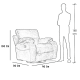 بيد اند هوم كرسي ريكلاينر 360 درجة 3 حركات جلد مقلوب RC01