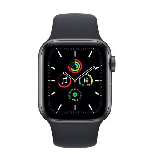 Apple Watch SE GPS 40mm Space Gray Aluminium Case With Midnight Sport Band  Regular MKQ13AE-A