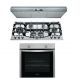 Ariston Gas Hob 90cm and Hood 90 cm 272 m3/h and Indesit Gas Oven 60cm PHN 961 TS/IX/A