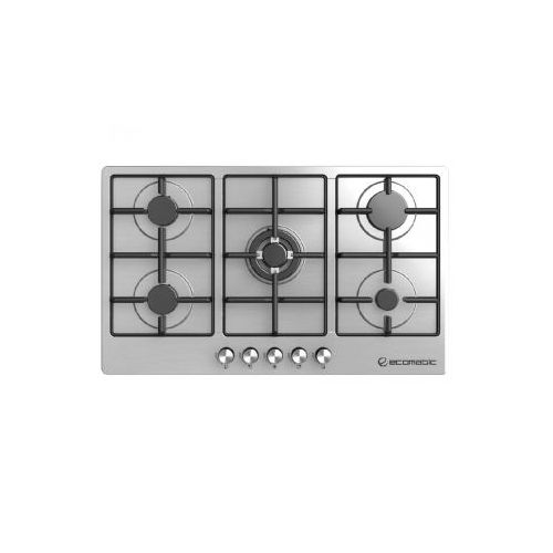 Ecomatic Built-In Hob 90 cm 5 Gas Burners Frontal Control Stainless S9003M