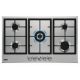 Zanussi Built-in Gas Hob 90 cm 5 Burners Cast Iron Stainless ZGH96524XS