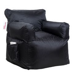 Homztown X Large Mega Chair Bean Bag PVC 75*78*92 cm Black H-28960