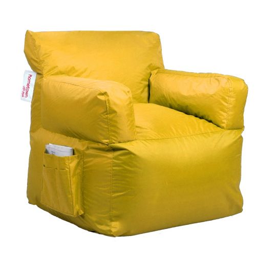 Homztown X Large Mega Chair Bean Bag PVC 75*78*92 cm Yellow H-28908