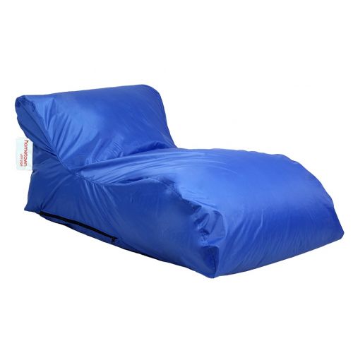 Homztown X Large Lounger Bean Bag PVC 130×75×62 cm Blue H-33650