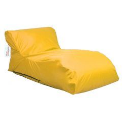 Homztown X Large Lounger Bean Bag PVC 130×75×62 cm Yellow H-33636