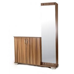 Homztown X-large Mirror Holding Shoe Cabinet Wood 120*189*33.5 cm Brown H-29394