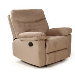 Homztown X Large Recliner rocking chair Turkish fabric and metal 100*98 cm Beige H-29325