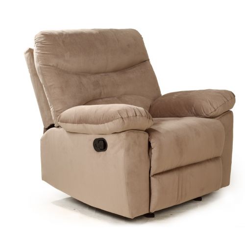Homztown X Large Recliner rocking chair Turkish fabric and metal 100*98 cm Beige H-29325