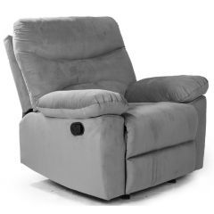 Homztown X Large Recliner rocking chair Turkish fabric and metal 100*98 cm Gray H-35203
