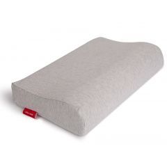 Homztown Small Single Memory Foam Wavy Sleeping Pillow Cotton 50x30 cm Gray H-73120
