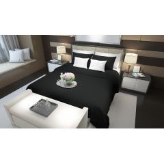 Bed N Home Flat Bed Sheet Set Black FLBSSBLK