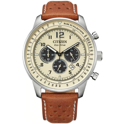 Citizen Eco-Drive Watch for Men Leather 45 mm CA4500-16X