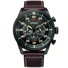 Citizen Eco-Drive Watch for Men Leather 45 mm CA4218-14E