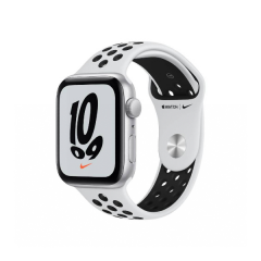 Apple Watch Nike SE GPS, 40 mm Silver Aluminium Case with Pure Platinum/Black Nike Sport Band Regular MKQ23AE-A