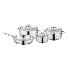 Berghoff Essentials Cookware Set 7 Pieces Stainless Steel Silver T-1111033