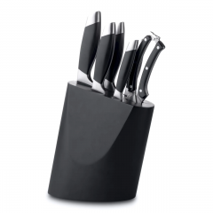 Berghoff Essentials 7-Piece Kitchen Knife Set Stainless Steel With Black Base 1307140
