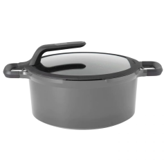 Berghoff Gem Cooking Pot 28cm With Lid Black Fused Aluminum 2307419