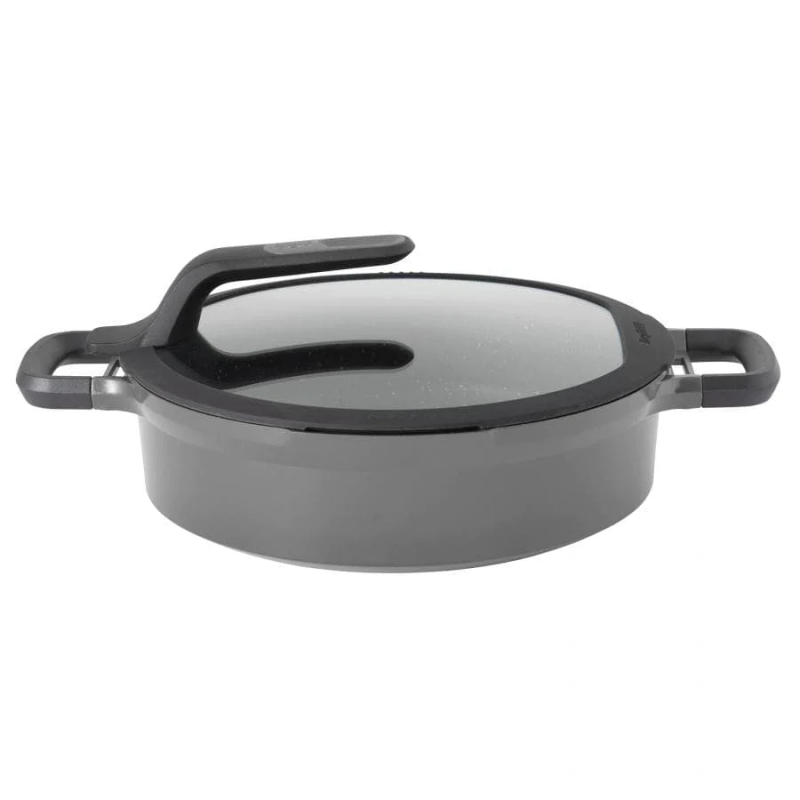 Berghoff Gem Cooking Pot 28cm With Lid Black Fused Aluminum 2307423