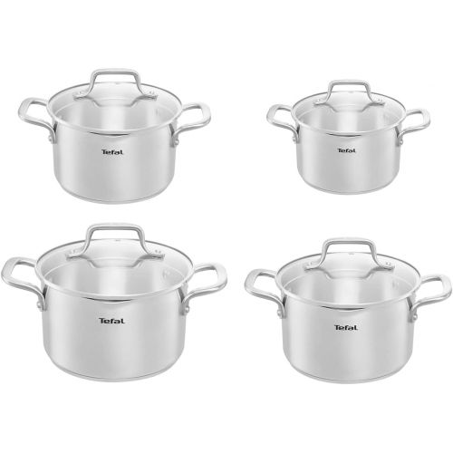 Tefal Duetto Cookware Set 8 Pieces Glass Lid T-212060034