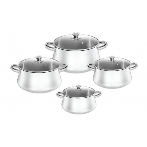 Zahran Stainless Steel Stewpot Set With Glass Lid Z-212060039