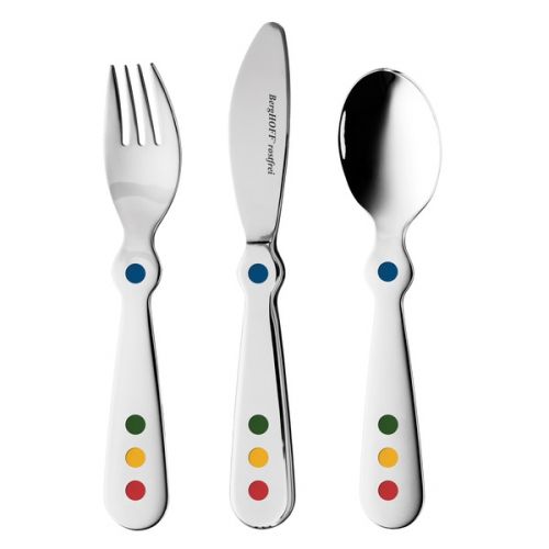 Berghoff Essentials Circus Kids Knife And Fork Spoon Set Silver 1204030