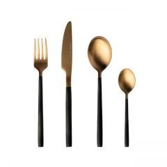 Berghoff Gem 4 Pieces Forks And Spoons Set Black/Gold 1204051