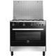 La Germania Freestanding Cooker 90 x 60 cm 5 Burners With Fan Stainless x Black 9M10GRB1XAWW