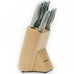 Berghoff Essentials Knife Set 6 Pieces With Block Stainless Steel 1307143